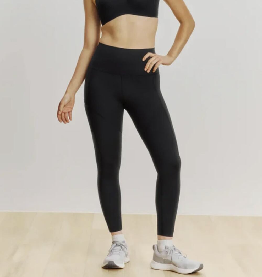 Knix LeakStrong Leakproof Leggings Black Period Workout Pockets Womens Medium